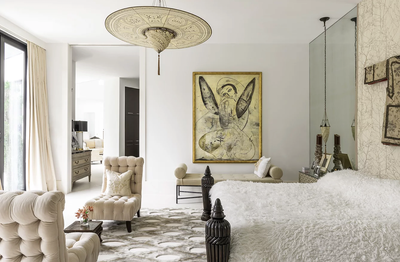  Eclectic Family Home Bedroom. Saddlebranch by Lucinda Loya Interiors.