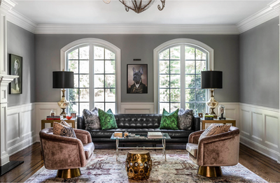  Eclectic Family Home Living Room. New Canaan by Lucinda Loya Interiors.