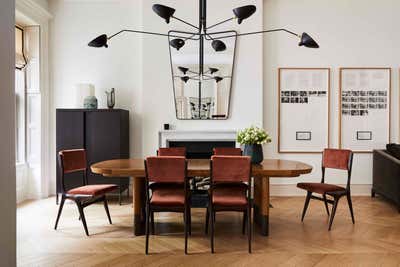  Transitional Family Home Dining Room. A Townhouse for Art Obsessives by GACHOT.