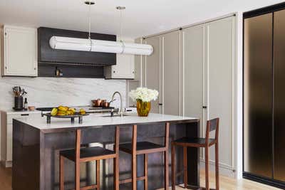  Mid-Century Modern Minimalist Family Home Kitchen. A Townhouse for Art Obsessives by GACHOT.