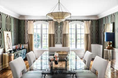  Eclectic Family Home Dining Room. New Canaan by Lucinda Loya Interiors.