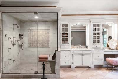  English Country Family Home Bathroom. New Canaan by Lucinda Loya Interiors.