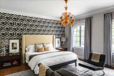 Regency Art Deco Family Home Bedroom. New Canaan by Lucinda Loya Interiors.