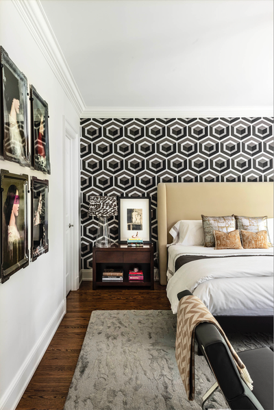  Eclectic Family Home Bedroom. New Canaan by Lucinda Loya Interiors.