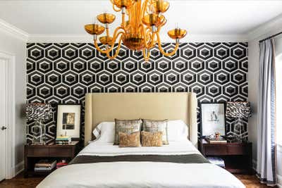  Eclectic Art Deco Family Home Bedroom. New Canaan by Lucinda Loya Interiors.