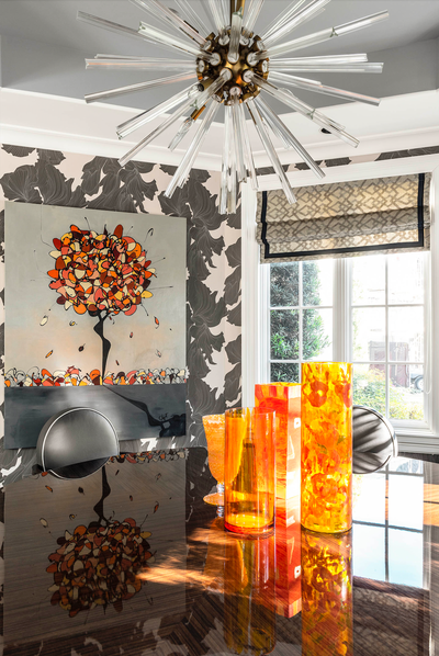 Eclectic Dining Room. Saddlebranch II by Lucinda Loya Interiors.