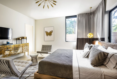  Modern Family Home Bedroom. Stanmore by Lucinda Loya Interiors.