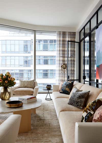  Transitional Apartment Living Room. LEROY STREET RESIDENCE by William McIntosh Design.