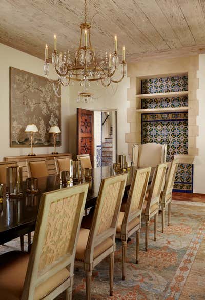  Eclectic Family Home Dining Room. Palm Beach Estate by Sherrill Canet Interiors.