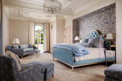  Coastal Mediterranean Family Home Bedroom. Palm Beach Estate by Sherrill Canet Interiors.