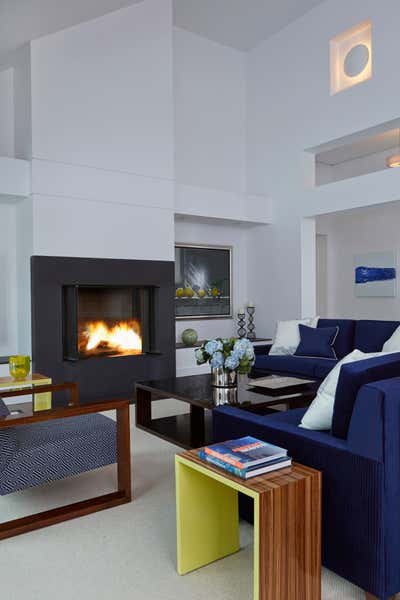 Contemporary Living Room. Old Brookville Estate by Sherrill Canet Interiors.