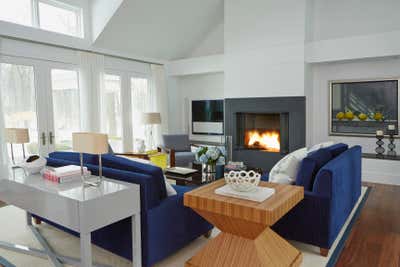 Contemporary Living Room. Old Brookville Estate by Sherrill Canet Interiors.