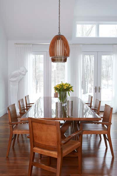  Contemporary Transitional Vacation Home Dining Room. Old Brookville Estate by Sherrill Canet Interiors.