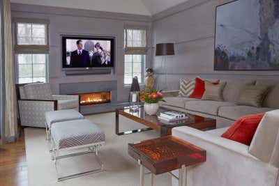  Modern Vacation Home Office and Study. Old Brookville Estate by Sherrill Canet Interiors.