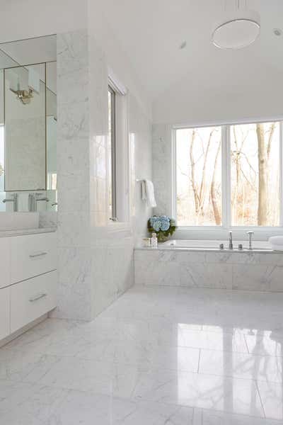  Contemporary Transitional Vacation Home Bathroom. Old Brookville Estate by Sherrill Canet Interiors.
