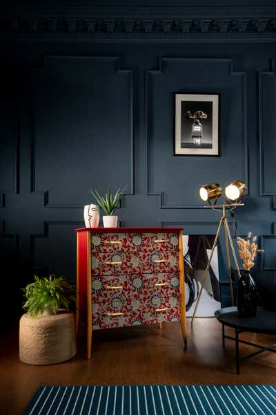  Maximalist Bohemian Retail Bedroom. Ralph Lauren Chest Of Drawers by Patience & Gough.