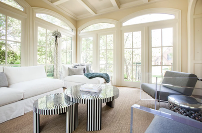  French Family Home Living Room. Bluebonnet by Lucinda Loya Interiors.