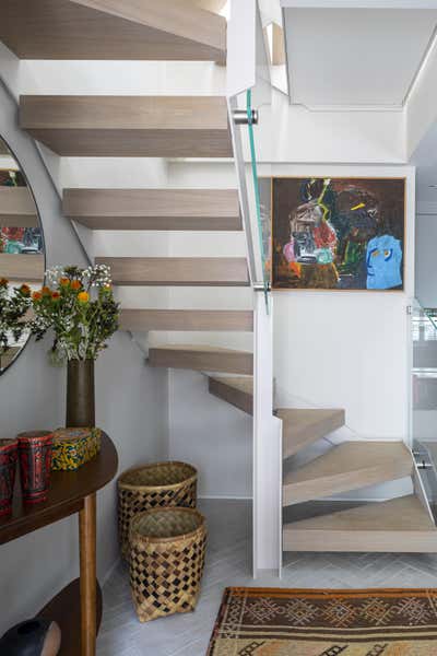  Eclectic Family Home Entry and Hall. Munro Mews by Stone Hollond.