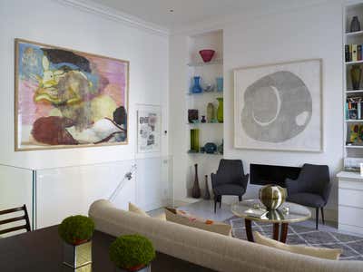  Eclectic Living Room. Kensington Pied a Terre  by Stone Hollond.