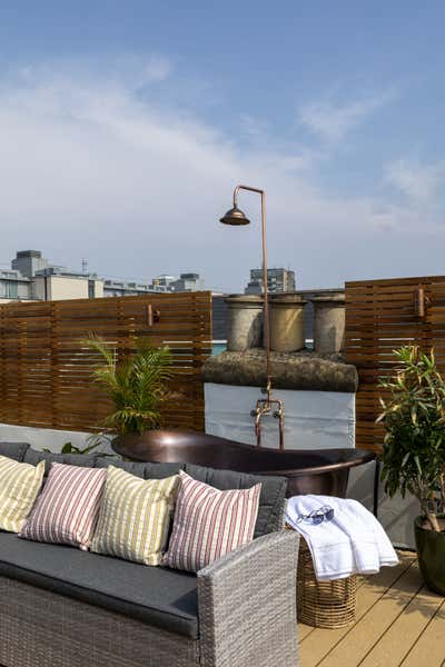  Contemporary Eclectic Patio and Deck. Goldborne Road  by Stone Hollond.