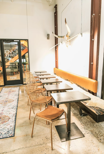  Industrial Modern Restaurant Open Plan. Cavo Coffee by Lucinda Loya Interiors.