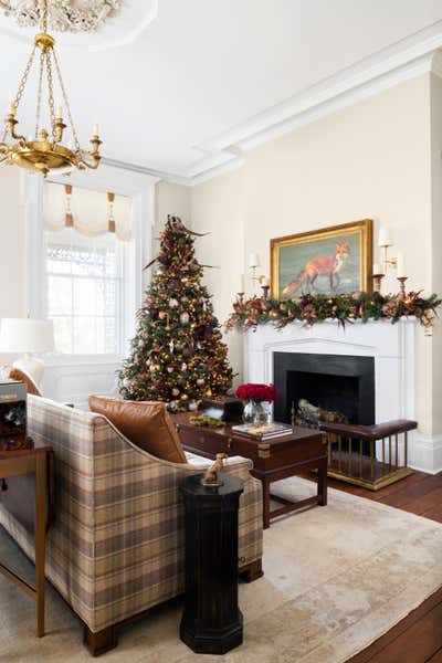 Traditional Country House Living Room. Christmas in the Country by Jamie Merida Interiors.