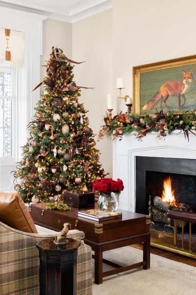 Traditional Country House Living Room. Christmas in the Country by Jamie Merida Interiors.