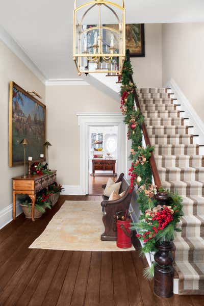  Farmhouse Entry and Hall. Christmas in the Country by Jamie Merida Interiors.