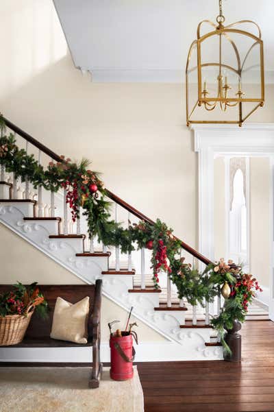  Traditional Farmhouse Country House Entry and Hall. Christmas in the Country by Jamie Merida Interiors.