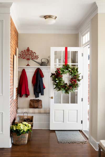  Farmhouse Organic Country House Entry and Hall. Christmas in the Country by Jamie Merida Interiors.