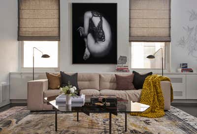  Transitional Bachelor Pad Living Room. Tribeca Penthouse Loft by Studio Gild.