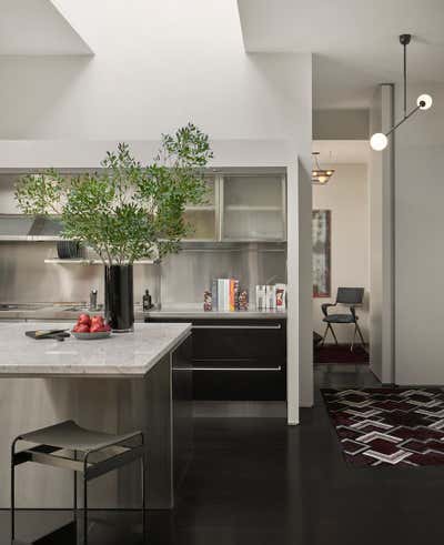  Modern Transitional Bachelor Pad Kitchen. Tribeca Penthouse Loft by Studio Gild.
