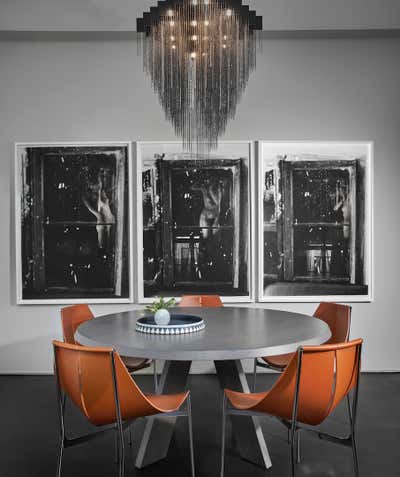  Transitional Bachelor Pad Dining Room. Tribeca Penthouse Loft by Studio Gild.