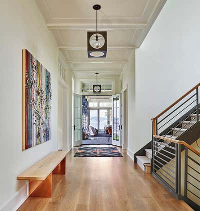  Transitional Beach Style Vacation Home Entry and Hall. Lake Geneva by Studio Gild.