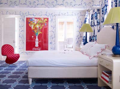  Coastal Bedroom. A Shingle Style Home by Stewart Manger Interior Design .