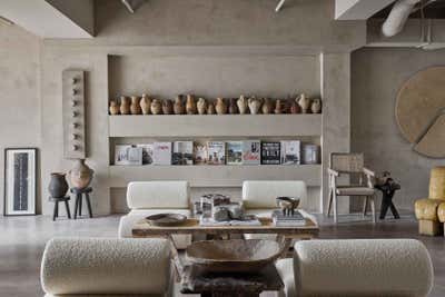  Rustic Minimalist Retail Living Room. Studio Project by Montana Labelle Design.
