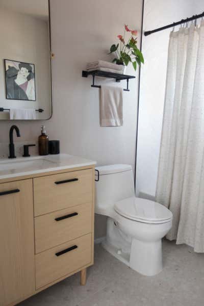  Organic Mixed Use Bathroom. Woodland Hills Showhouse by The Luster Kind.
