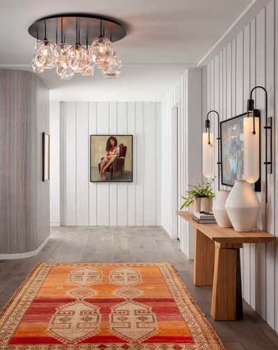 Transitional Entry and Hall. Proper Penthouse by Cravotta Interiors.