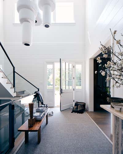  Mid-Century Modern Beach House Entry and Hall. WATERMILL by Timothy Godbold.