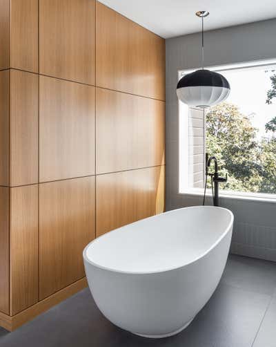  Modern Family Home Bathroom. Color-blocked House by THESIS Studio Architecture.