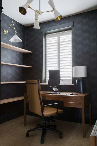  Mid-Century Modern Contemporary Family Home Office and Study. City Village Home by Shanade McAllister-Fisher Design.