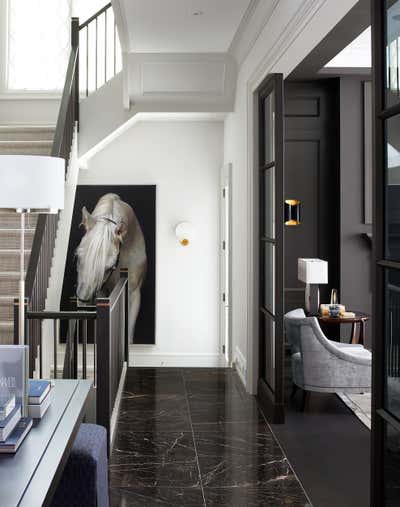  Transitional Family Home Entry and Hall. Gordon Woods by Elizabeth Metcalfe Design.