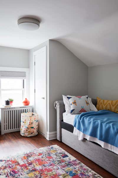  Arts and Crafts Family Home Bedroom. Ditmas Park Victorian Craftsman Bungalow by Keita Turner Design.