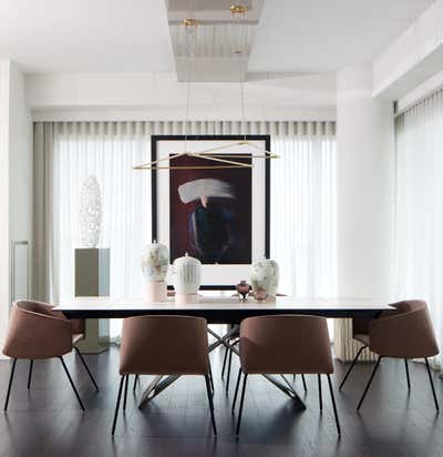 Modern Apartment Dining Room. Bay St. Modern Condo by Elizabeth Metcalfe Design.