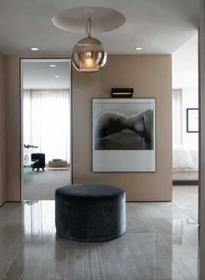 Modern Apartment Entry and Hall. Lakeview Penthouse by Elizabeth Metcalfe Design.