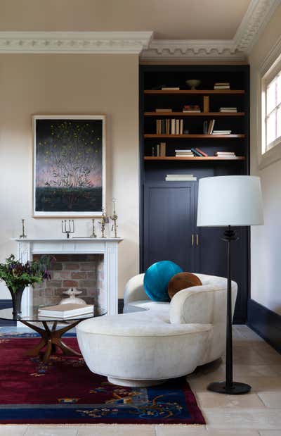  Eclectic Family Home Living Room. Cottage d'Art by Sherry Shirah Design.