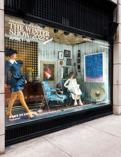  Bohemian Retail Living Room. The Winter Show 2022, A Window Display by Keita Turner Design.