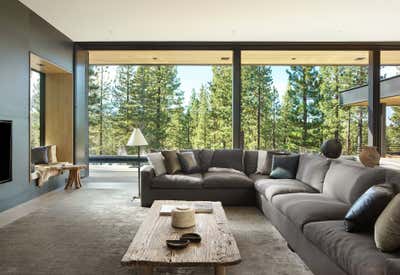  Minimalist Contemporary Vacation Home Living Room. Martis Camp by Alexandra Loew, Inc..