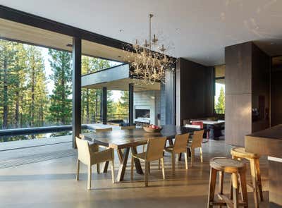  Minimalist Modern Vacation Home Dining Room. Martis Camp by Alexandra Loew, Inc..