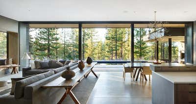  Minimalist Contemporary Vacation Home Living Room. Martis Camp by Alexandra Loew, Inc..